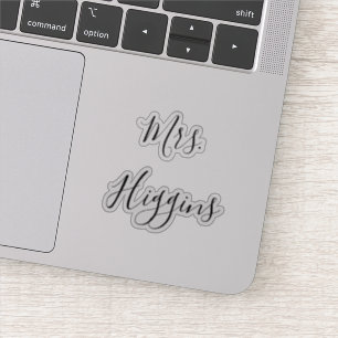 Sticker Le mariage chausse le manuscrit nommé de date de