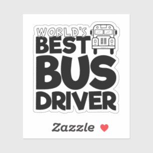 Sticker Le meilleur conducteur d'autobus du monde face mot