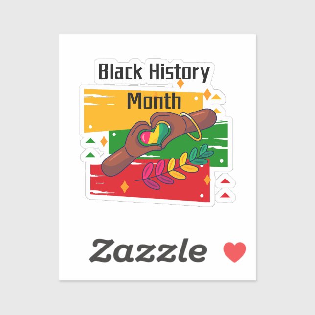Sticker Le Mois de l'histoire des Noirs célèbre la montée  (Feuille)