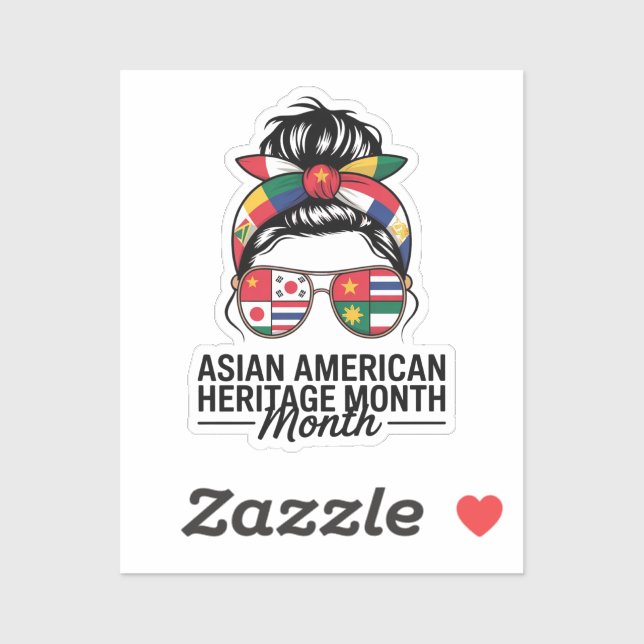 Sticker le mois du patrimoine de l'islande asiatique et du (Feuille)
