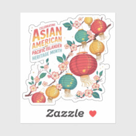 Sticker le mois du patrimoine de l'islande asiatique et du