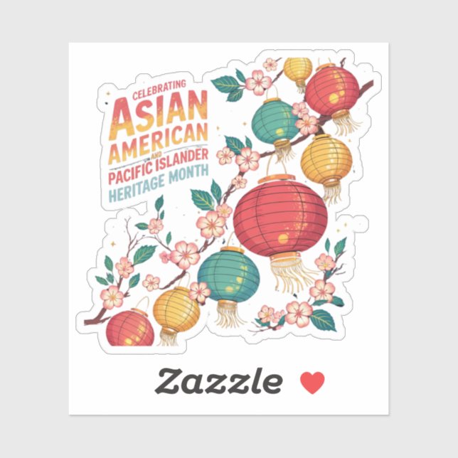 Sticker le mois du patrimoine de l'islande asiatique et du (Feuille)