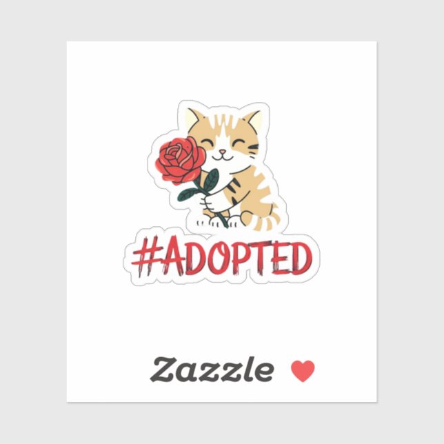 Sticker Le Mois national de l'adoption célèbre la sensibil (Feuille)