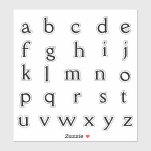 Sticker Le monogramme d'alphabet marque avec des lettres