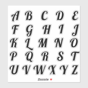 Sticker Le monogramme d'alphabet marque avec des lettres