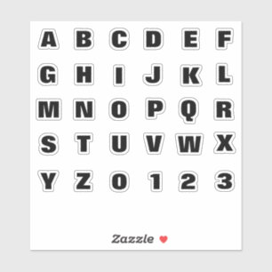 Sticker Le monogramme d'alphabet marque avec des lettres