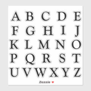 Sticker Le monogramme d'alphabet marque avec des lettres