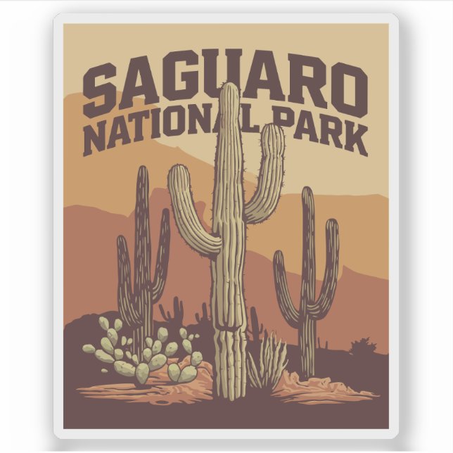 Sticker Le Parc national du Saguaro (Devant)