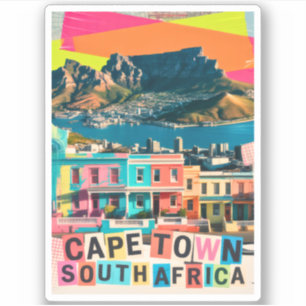 Sticker Le paysage Bo-Kaap du Cap en Afrique du Sud pour l