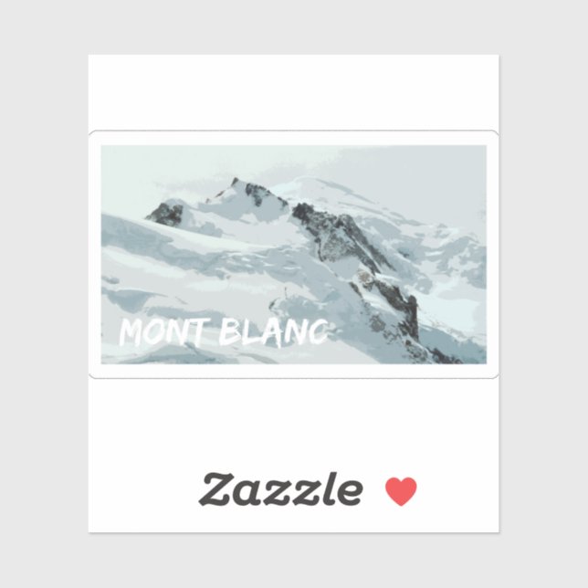 Sticker Le pic du Mont Blanc, France (Feuille)