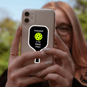 Sticker Le Pickleball Est Mon Endroit Heureux