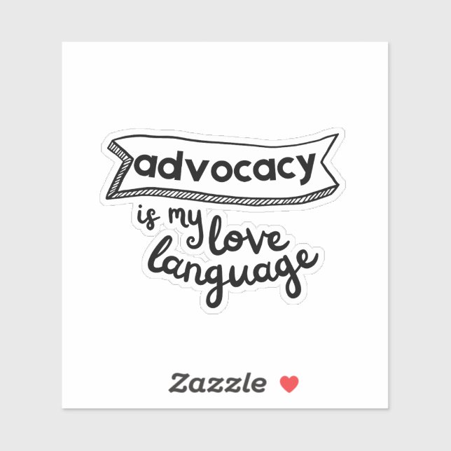 Sticker Le plaidoyer est ma langue d'amour_Embolden_ (Feuille)
