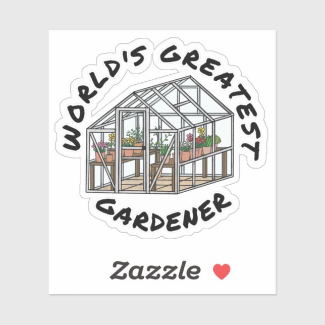 Sticker Le plus grand jardinier du monde, jardiner amusant (Feuille)