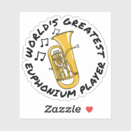 Sticker Le plus grand joueur d'euphonie du monde, musicien