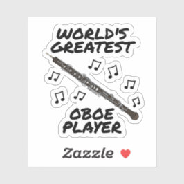 Sticker Le plus grand Oboe Joueur du monde Oboist Funny