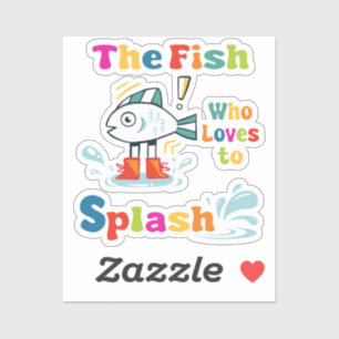Sticker Le poisson qui aime faire des éclaboussures