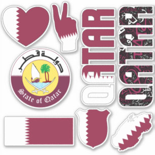 Sticker Le Qatar Extraordinaire forme les symboles nationa