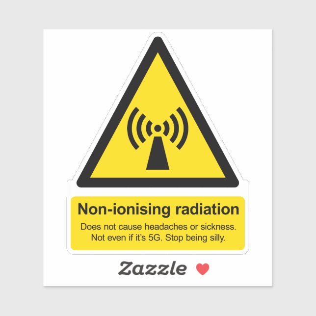 Sticker Le rayonnement non ionisant ne provoque pas de mau (Feuille)