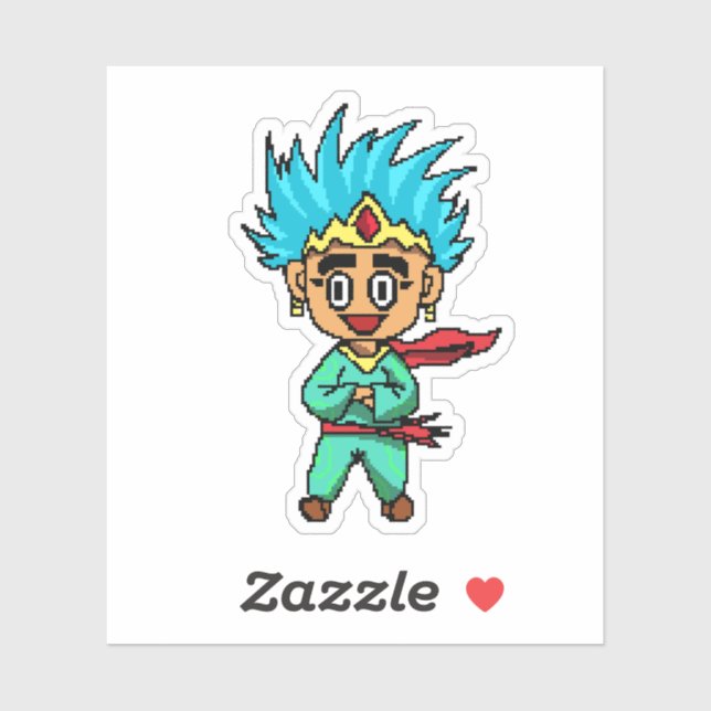 Sticker Le Roi Pixel Errant | Retro Sidekic (Feuille)