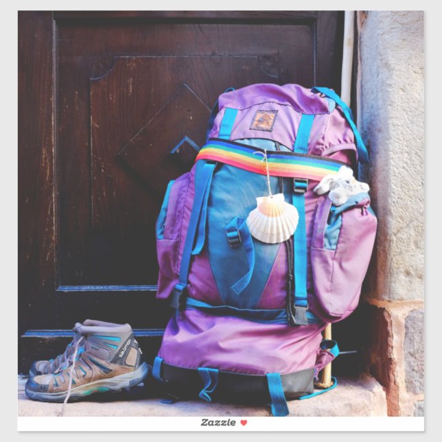 Sticker Le sac à dos du pèlerin (Feuille)