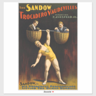 Sticker Le Sandow Eugen Sandow Vaudeville Weightlifter