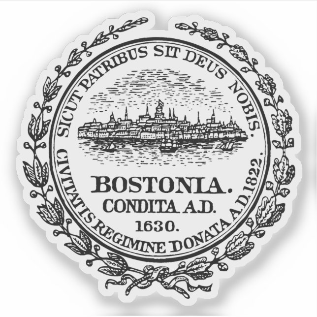 Sticker Le sceau de Boston, Massachusetts (Devant)
