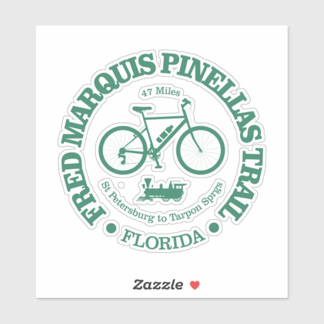 Sticker Le sentier Fred Marquis Pinellas (cyclisme) (Feuille)