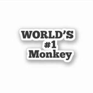 Sticker Le singe n° 1 du monde