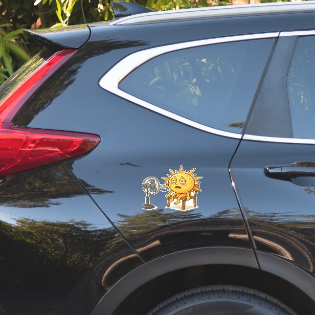 Sticker Le soleil sur une pause chaude (Coté voiture)