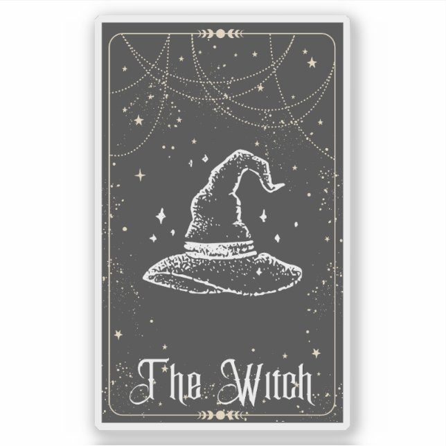 Sticker Le Tarot Casquette de sorcière (Devant)