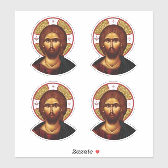 Sticker Le Visage De L'Icône Du Saint-Christ (Feuille)