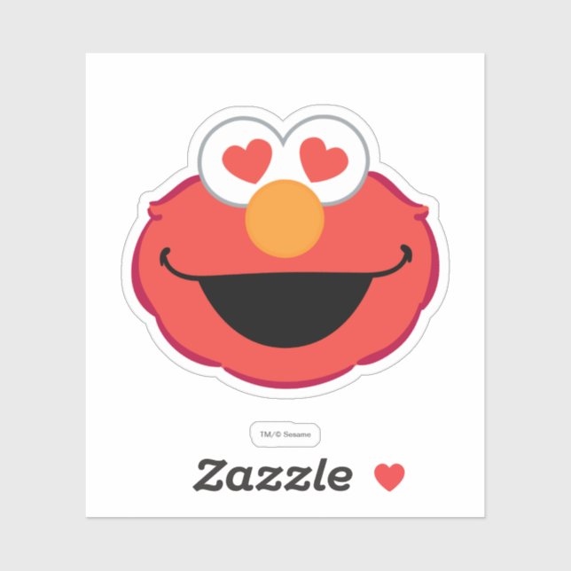 Sticker Le visage souriant d'Elmo avec les yeux en forme d (Feuille)