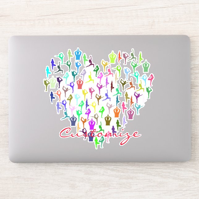 Sticker Le Yoga Poses Coeur Thunder_Cove (Ordinateur)