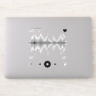 Sticker Lecteur de musique Artiste et chanson Personnalisé
