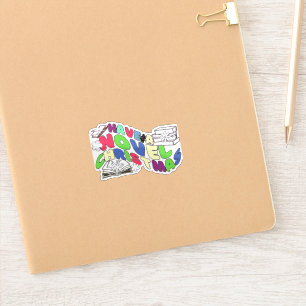 Sticker Lecture amusante Textes vagues pour les réservatio