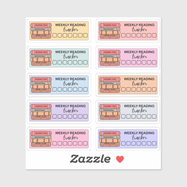 Sticker Lecture hebdomadaire Journal Tracker Bookish Plann (Feuille)