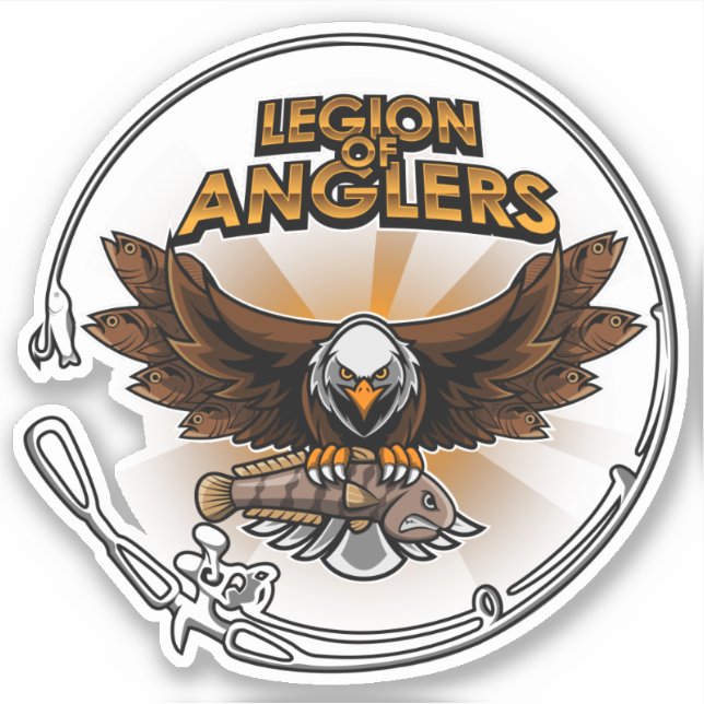 Sticker Légion des pêcheurs Gold Vinyl Decal (Devant)