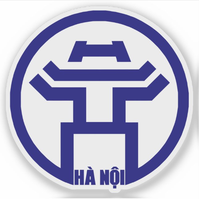 Sticker L'emblème de Hanoï, Vietnam (Devant)