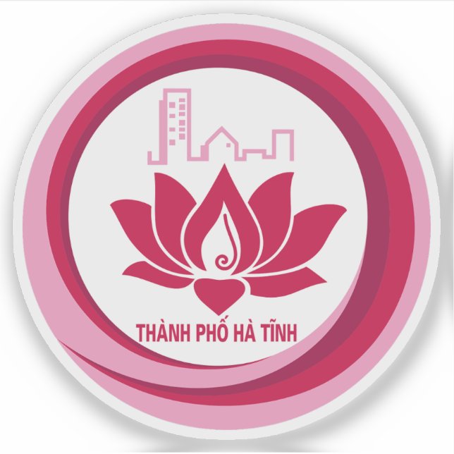 Sticker L'emblème de Thành Phố Hà Tinnh, Vietnam (Devant)
