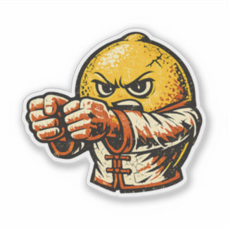 Sticker Lemon Wing Chun — Vintage Retro Street Fighter