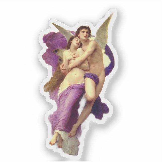 Sticker L'enlèvement de Psyche Bouguereau angel (Devant)