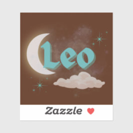 Sticker Leo Celestial esthétique Dreamy Moon Cloud Stars