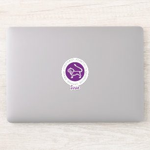Sticker Léo Zodiac Star Signes Traits pourpres