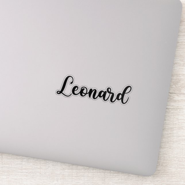 Sticker Leonard Nom - Calligraphie manuscrite (Détail)