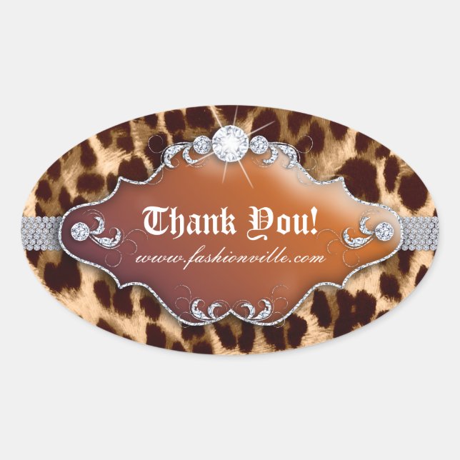 Sticker Leopard mode Bijoux Brown (Devant)