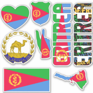 Sticker L'Erythrée Extraordinaire forme les symboles natio