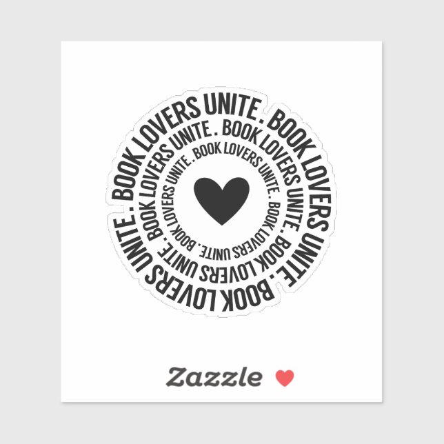 Sticker Les amateurs de livres s'unissent (Feuille)