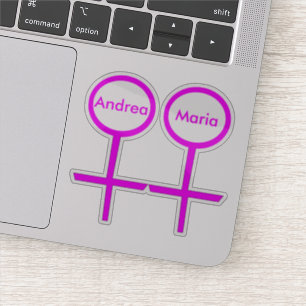Sticker Les amoureux lesbiennes personnalisées