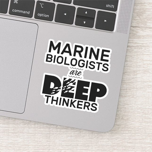 Sticker Les biologistes marins sont des penseurs profonds (Détail)