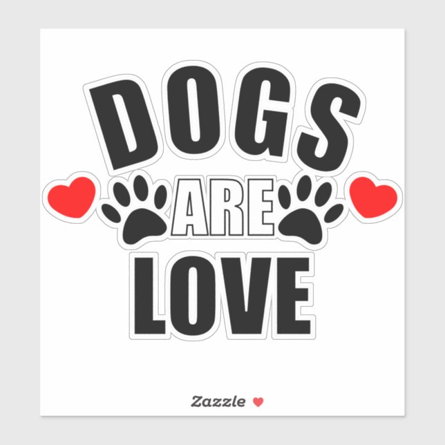 Sticker Les chiens sont amoureux (Feuille)